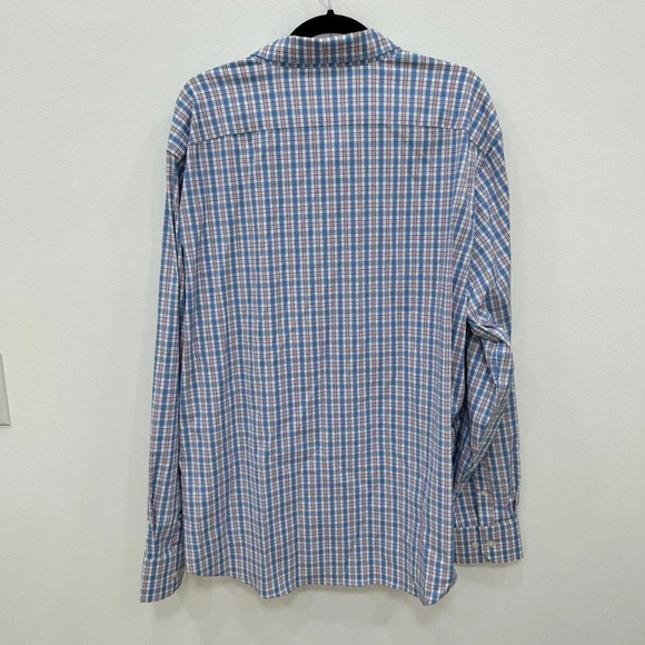 Bonobos Men’s Tech Button Down Shirt Blue Pink Standard Fit Sz XXL nylon blend - Picture 3 of 7